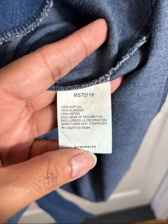 Wrangler Western Denim Shirt Blue Pearl Snap XXL Cowboy Rodeo - Picture 8 of 10